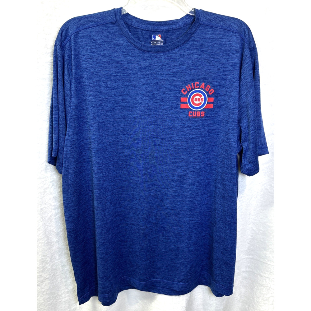 MLB Genuine Chicago Cubs 2XL Dri-Fit T-Shirt Blue Authentic Collection Tee Cubs